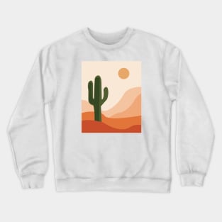 Desert climate, cactus , sun and sand, abstract cactus desert beauty, Crewneck Sweatshirt